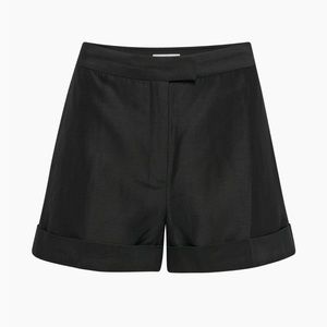 *NWT* Aritzia Babaton Portico Linen Shorts - Black (00)